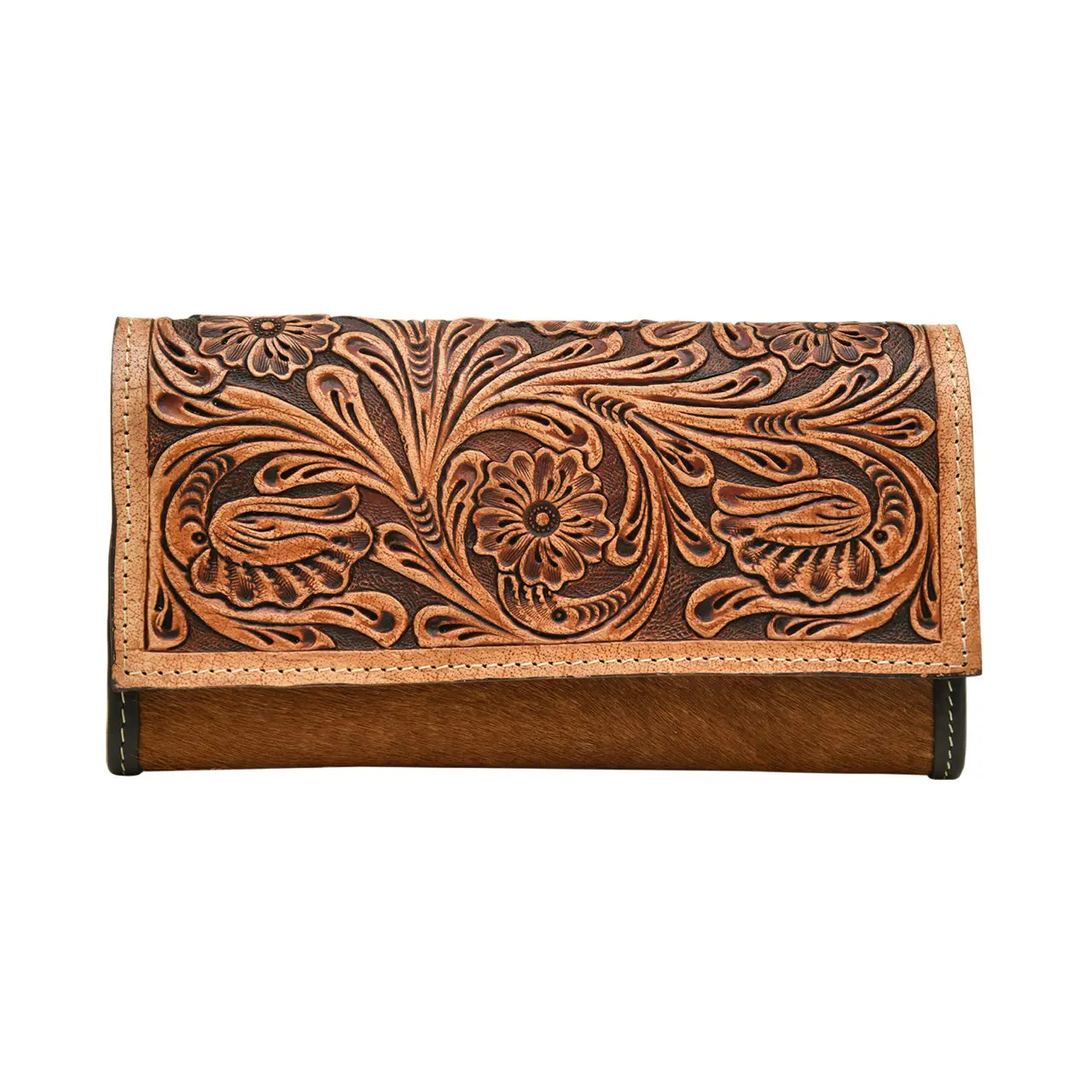 Hand gefertigte Leder brieftasche Carving Handmade Unique Stylish Frauen Damen Clutch Geldbörse Großhandel Echt leder Frau Mode