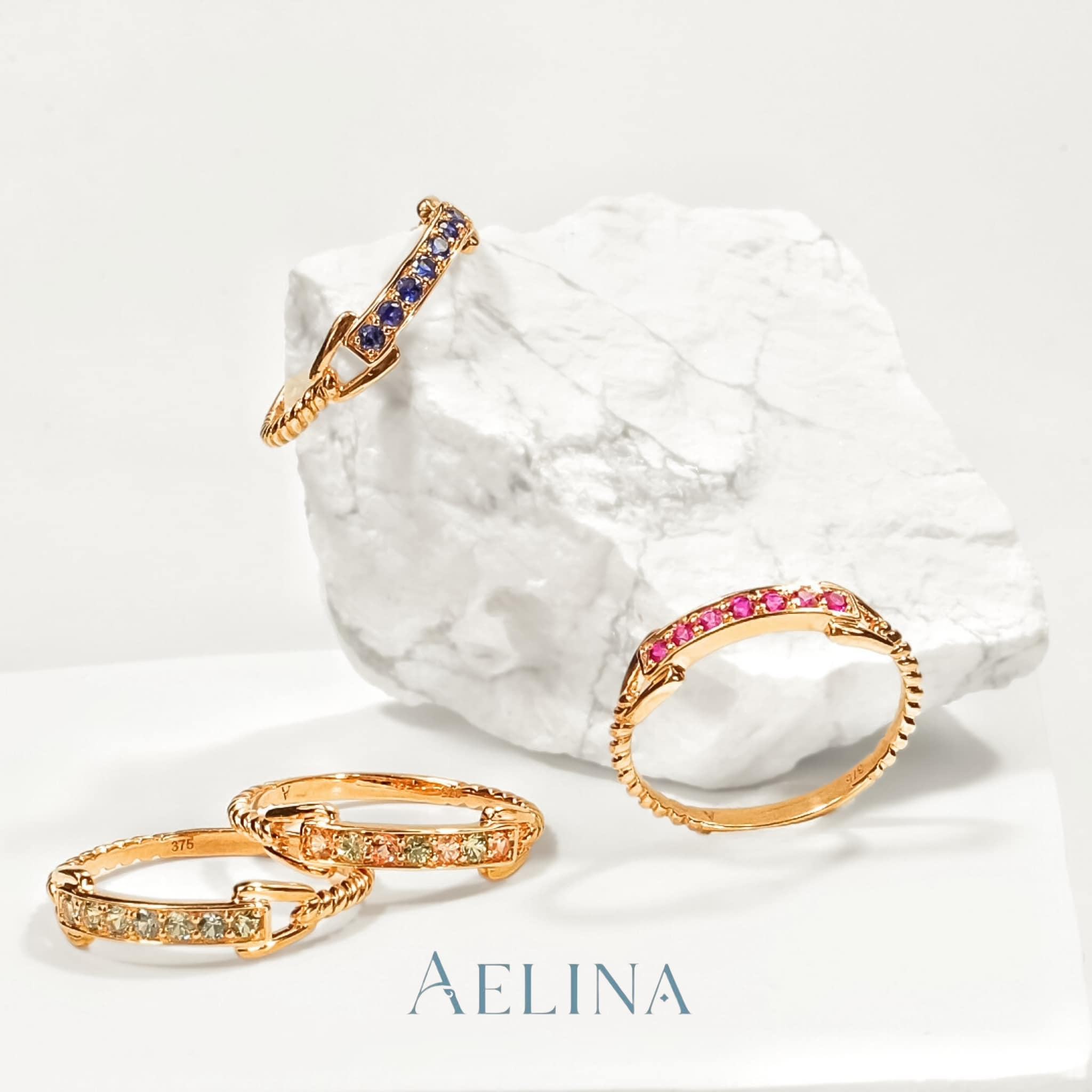 Yellow sapphires + Green sapphires