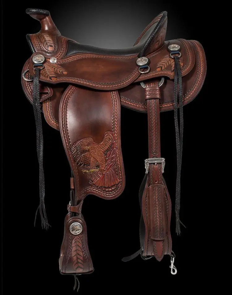 Excellent Quality genuine high quality leather Western tooling saddle Equestrian Available at Affordable Price