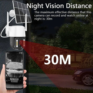 Telecamera di rete con sensore Cmos Full Hd a bassa potenza con rilevamento del movimento scheda di memoria 4G Wifi CCTV IP PTZ telecamera solare - Product Image 3