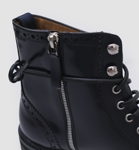 Yeni sonbahar kış moda el yapımı deri Martin Zip ve dantel up çizmeler klasik Brogue çizmeler erkekler için mavi hakiki deri