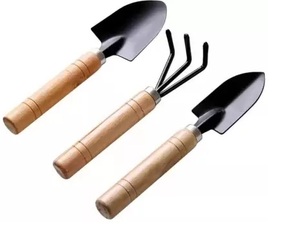 Yüksek kaliteli karbon çelik Mini bahçe aracı el aracı siyah renk Set bitkiler için bahçe bakım toptan fiyat Mini araçları
