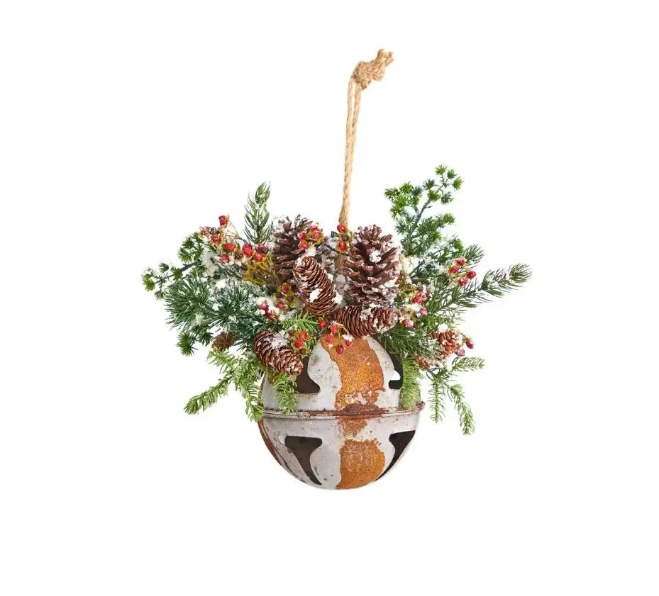 Campana colgante de metal jumbo para Navidad, ornamento para árbol de Navidad, decoración de pared del hogar, Año Nuevo, cantidad a granel, 2023