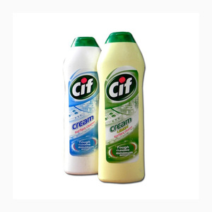 קרם לניקוי משטחים רב תכליתי מקורי של Cif למטבח ולאמבטיה, ריח בריז אוקיינוס, 100% הסרת לכלוך עם ניקוי טבעי