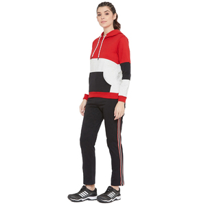 Women Tracksuits Hot Quality New Design Women Tracksuits Custom <strong>Panel</strong> Color Combo Dyed Tracksuits Drawstring Front Pocket <strong>Patch</strong> - Product Image 2