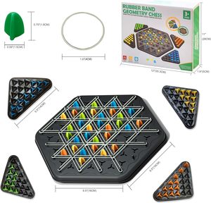 2025チェーンチェスラバーバンドチェストライアングルデスクトップパズルおもちゃ子供用マルチプレイヤーゲームバトル思考トレーニングおもちゃ
