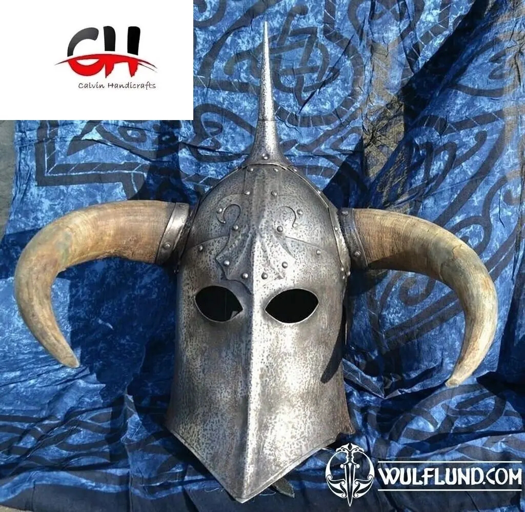 18GA Средневековый Темный Лорд, Фэнтезийный шлем с рогами с кожаной подкладкой YZ125