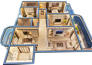 Modelo de escena interior 3D de arquitectura en miniatura moderna personalizada modelo de escala de edificio moderno de plástico - Product Image 3
