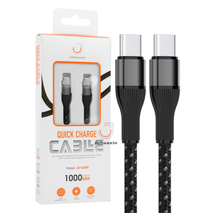 Wholesale Juhuaxin Braided Fabric Cable Fast Charging Tinned Copper Core Type C to Type C for Sam Hua <strong>Red</strong> OP Iph - Product Image 4