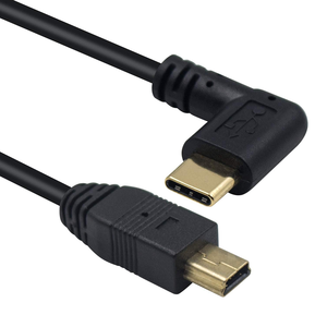 สาย mini USB เป็น USB C, USB C to Mini USB, สาย mini USB 3.1มุมขวา Type C ตัวผู้ไปยัง mini USB สายเคเบิลแปลงชาย - Product Image 1
