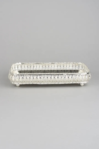 德国银色长方形造型设计师花式金属托盘 - Product Image 3