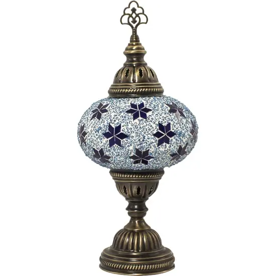 Lámpara de escritorio de mosaico turco hecha a mano, lámpara de mesa de mosaico de cristal de colores Tiffany, Base de lámpara turca