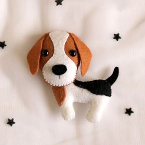 Köpek desen evcil oyuncaklar keçe Beagle desen kolay dikiş keçe köpek keçe hayvan süs köpekler severler hediye en iyi fiyat - Product Image 4
