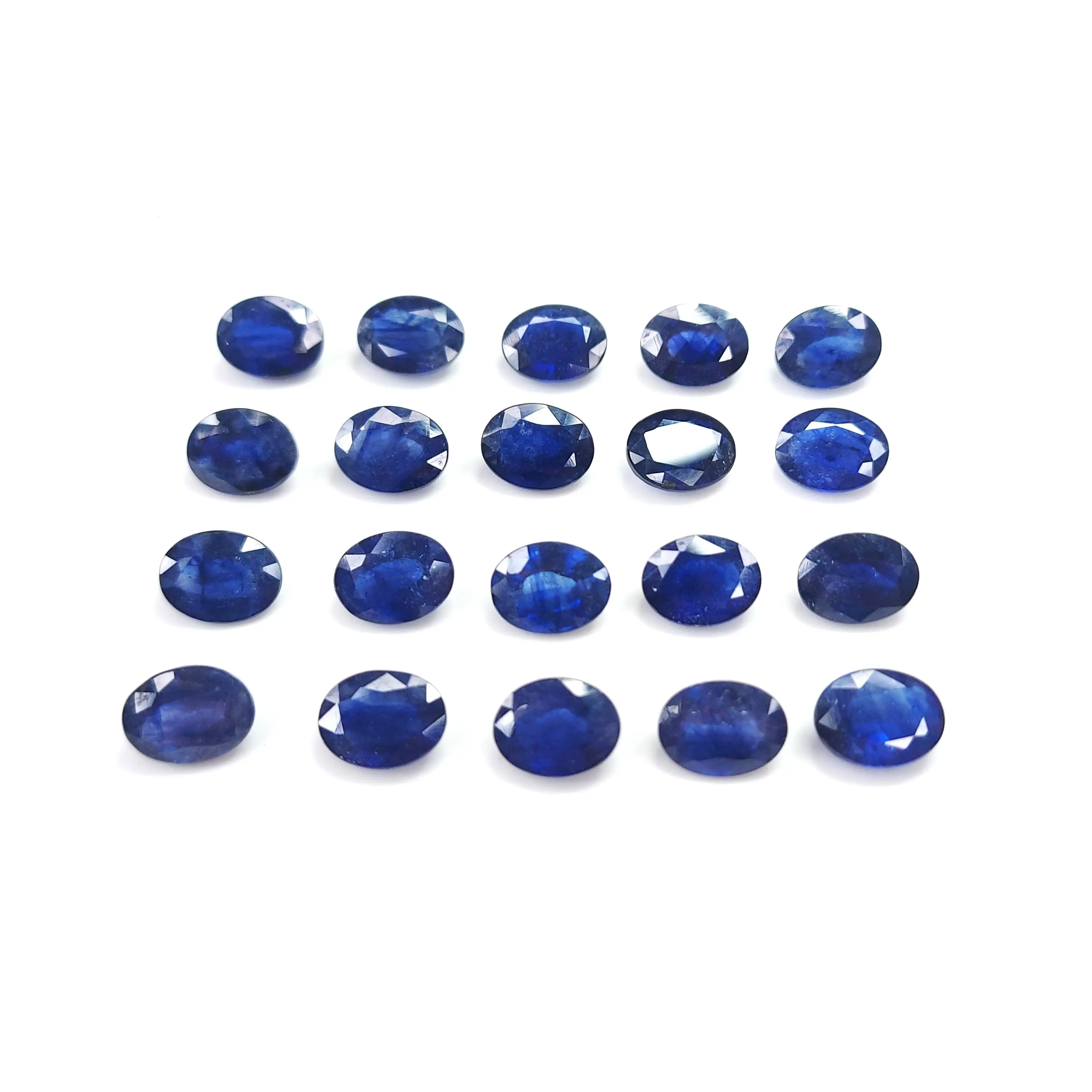Forma ovalada 10x8mm Zafiro azul natural Piedra preciosa genuina para la fabricación de joyas disponible en la exportación