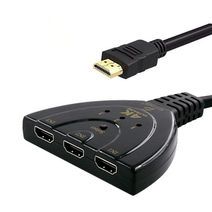 <strong>Hdmi</strong> Switcher 4k 3 <strong>Inputs</strong> 1 <strong>Output</strong> Selector Connector