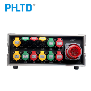Caja de enchufe portátil PHLTD CEE 5 pines 32A 400V entrada 12 salidas CEE 3 pines + 1 enchufe Schuko, indicador de voltaje nido de distribución - Product Image 3