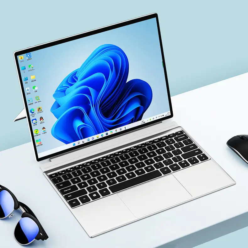 2 in 1 Yoga dizüstü Tablet PC G + G dokunmatik 12.3 11.6 13.3 inç pencere 10 11 dokunmatik dizüstü PC ile klavye