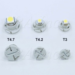 หลอดไฟ LED T3 T4.2 T4.7สีม่วง5รูปแบบสำหรับแผงหน้าปัดหลอดไฟแผงหน้าปัดแผงหน้าปัดมาตรวัดแผงแผงหน้าปัดแผงหน้าปัดไฟ PA