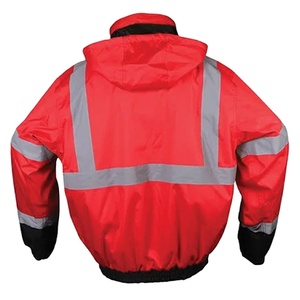 蓝色安全夹克反光道路冬季安全夹克hi vis工作服OEM高能见度工作服 - Product Image 4