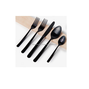 Dinnerware Black <strong>Design</strong> <strong>Flatware</strong> Cutlery Finishing with Standard Size Kitchenware <strong>Design</strong> Also Cheap Price Highly Shaped - Product Image 2