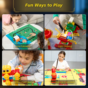 Kit de robot de codificación sin pantalla ICBlocks para niños de 3 a 6 años, juguete STEM inteligente de bloque, juego de robótica educativa preescolar - Product Image 5