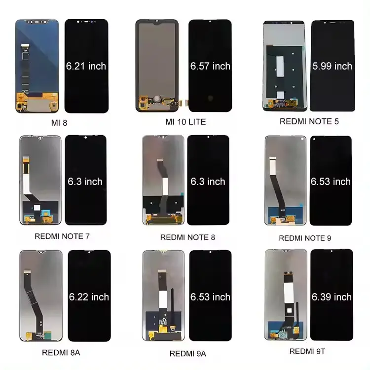 mobile phone lcd for xiaomi for Redmi 9A 8A 9T X3 Note 6 7 8 9 10C Note 10 5G Pro Note 10T 11T 10S 11PRO Poco C3 C55