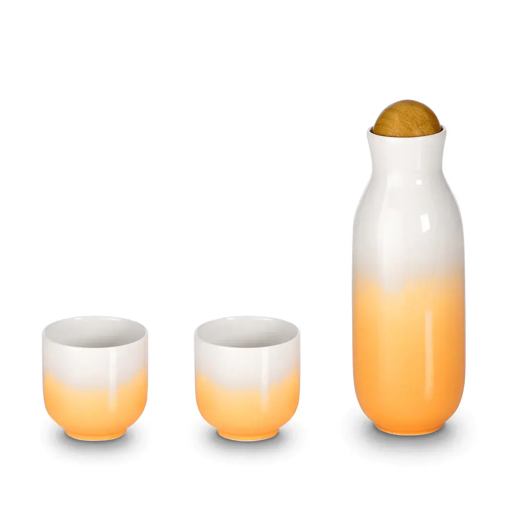 Acera Liven Bloom Carafe Set (cangkir teh) keramik Tumbler Set dibuat dengan desain yang indah