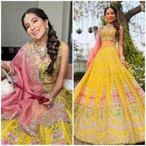 女性のためのカンカン & キャンバスパッタインド & パキスタンの服LehengaCholiで最も売れている刺Embroidered作品