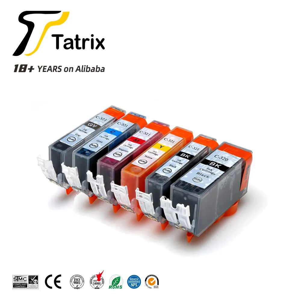 Tatrix BCI-320 BCI320 BCI-321 BCI321 Compatible Printer Ink Cartridge for Canon PIXUS IP3600 IP4700 MP980 MP990
