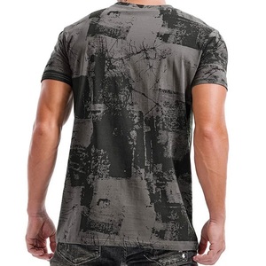 男性用フィットネスTシャツ100% コットンクイックドライ通気性マイクロファイバースリムフィットOネックデジタルロゴデザイン
