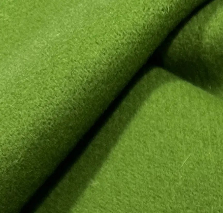 Tessuto misto lana moda mano sensazione antistatico Super morbido colore verde maglia lana come Melton morbida lana per cappotti di lana Blazer