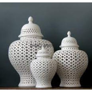 En fantezi benzersiz tasarımcı 3 Set beyaz renk toz kaplı altın kaplama cazip bak zencefil kavanoz hindistan'dan en düşük fiyata - Product Image 2