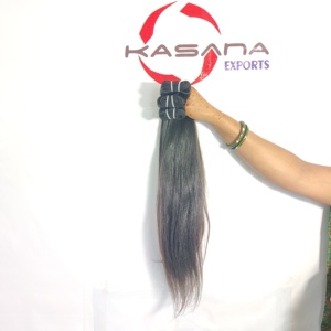 インドのメーカーのダブル横糸ディープウェーブヘアエクステンション自然加工生人間卸売カール安い織りオプション - Product Image 4