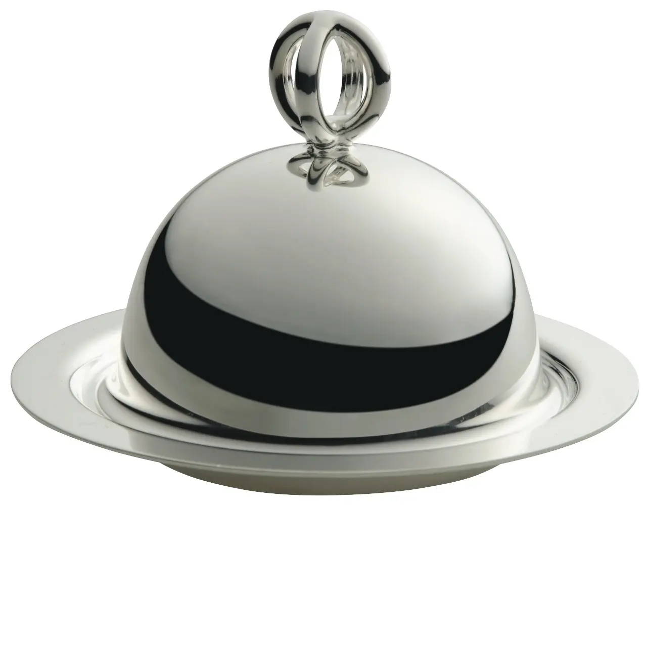 Rounded Shape Stainless Steel Butter Dish Shiny Polished Finishing Butter Container Dish With Lid Rounded Shape For Best Quality