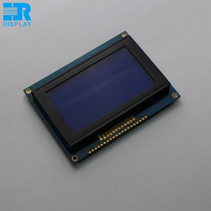 12864 modulo lcd monocromatico 3.3V/5V schermo 128x64 display grafico con word bank ST7920 display lcd blu display SPI 128x64 - Product Image 4