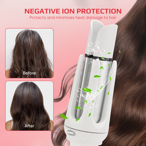 New Multi Styler 3 in 1 French <strong>Wave</strong> Natural Automatic Interchangeable LCD Hair Curler Machine <strong>Rotating</strong> Curling Iron - Product Image 5