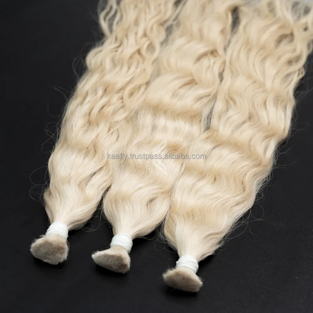 Natural Ondulado Loira Raw Cabelo Humano Pacotes Extensão Do Cabelo Europeu Lindo Cabelo Tingido Worldwide Shipping