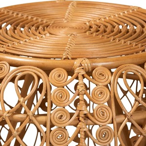 Handmade Rattan Coffee Table - Decorative Wicker Round <strong>Center</strong> Table with Intricate and Unique Design - Product Image 6