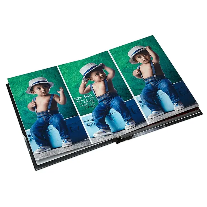 Impresión personalizada de fotolibros para niños con paisaje, libro de fotografía de paisaje de tapa dura, Impresión de álbum de fotos
