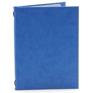 A4 <strong>Size</strong> <strong>Elastic</strong> Leather Menu Cover Wood Material with Retainer <strong>String</strong> for Hotel &amp; Restaurant Paper Menu Holder - Product Image 1