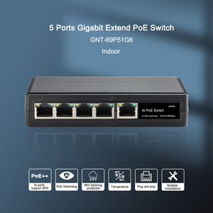 สวิตช์ขยาย5-Port PoE ++ ที่ปรับปรุงแล้วพร้อมน้ำตกที่รองรับการขยาย2-4เท่าเหมาะสำหรับกล้อง IP ระบบเครือข่ายสวิตช์ PoE - Product Image 3