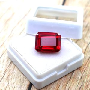 อัญมณีทรงวงรีทรงหลวมสีแดงธรรมชาติทรงลูกแพร์ทับทิมเม็ดกลมทับทิม - Product Image 4