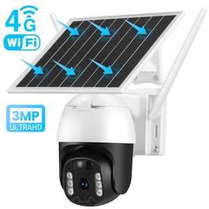 ナイトビジョンホームセキュリティ3MP4MPワイヤレス屋外TuyaスマートPTZソーラーカメラWifi - Product Image 1