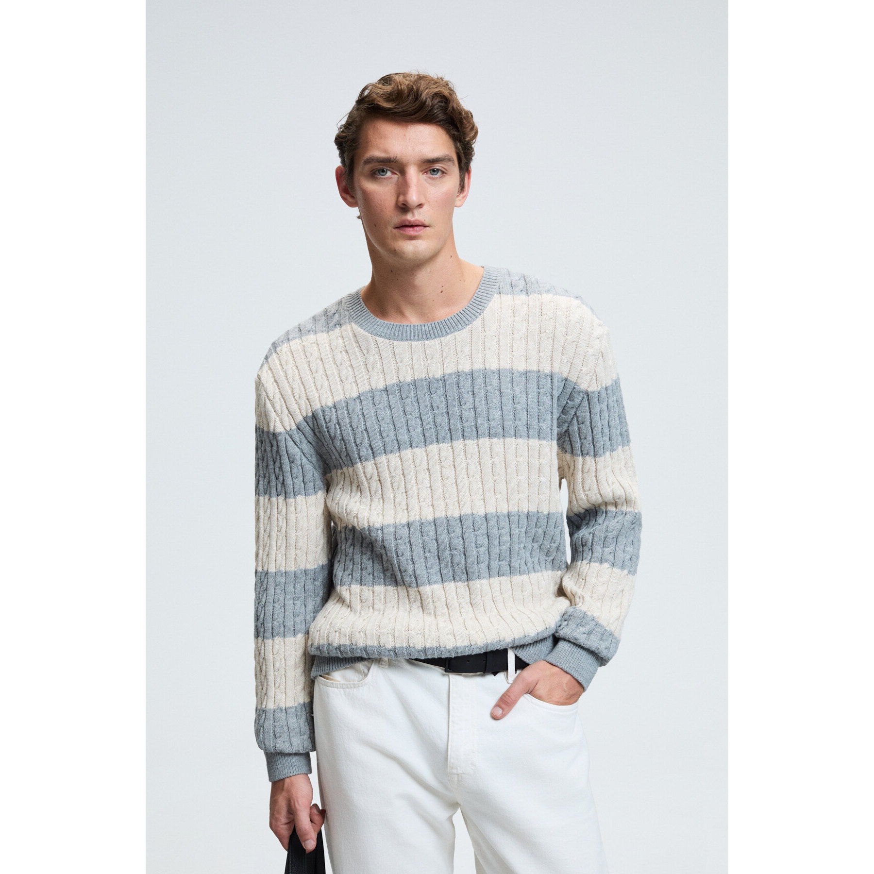 Grey Melange - Beige