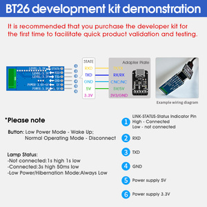 Conexión de dispositivo Bluetooth múltiple, módulos BLE 5,0, Uart, 85M, distancia de transmisión, módulo Bluetooth integrado Multilink, para el dispositivo, a la venta, a la venta - Product Image 6