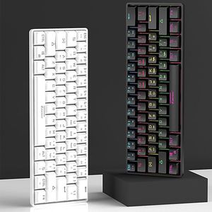 Mini Teclado mecánico con interruptor lineal inalámbrico con cable 60% blanco de fábrica para computadora ipad - Product Image 4