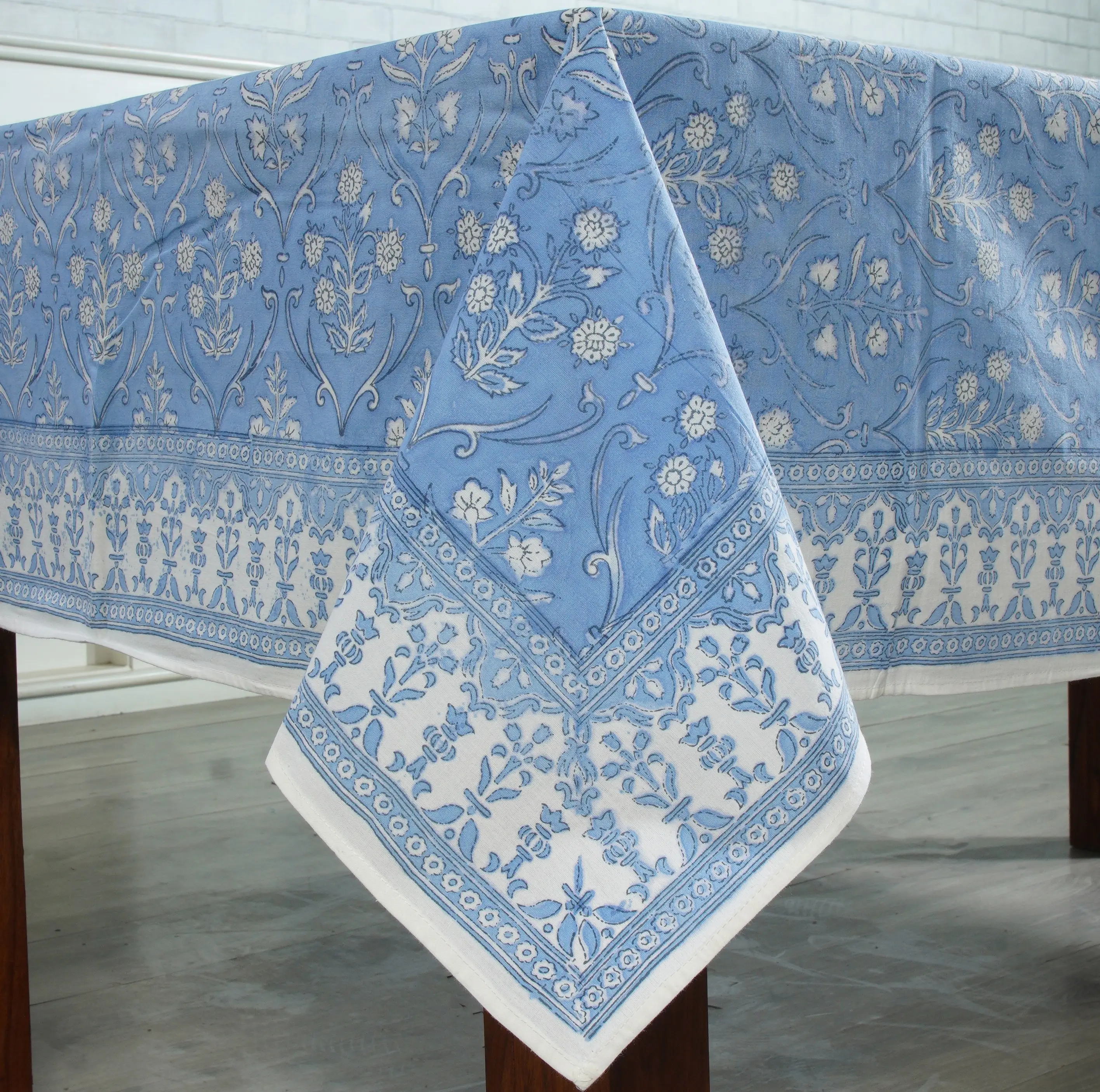 New Trending Hand Block Print Table Cover India Cotton Table Linen Custom Table Cloth