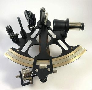 Strumento sestante <span class=keywords><strong>in</strong></span> ottone lavorazione nautica sestante lavoro ottone micrometro tamburo lettura nero finito solido - Product Image 1