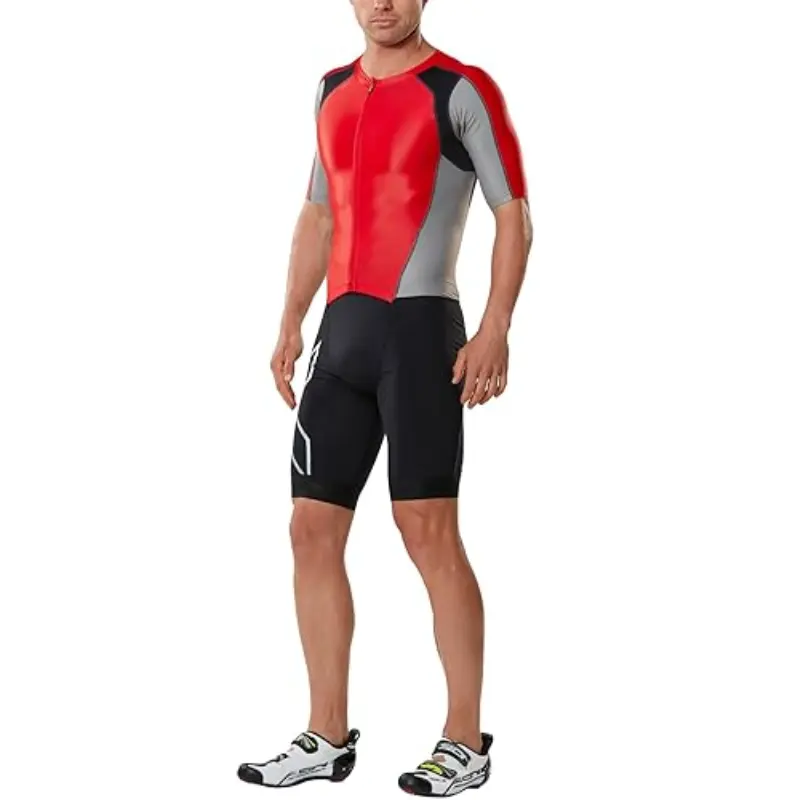 Roupa triciclo de compressão com zíper para ciclismo, triatlo, corrida, natação, meia manga, moda feminina, novidade da moda, roupas para homens e mulheres, 2024