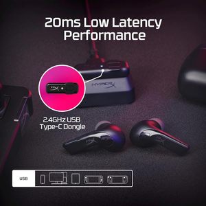 HyperX 7D0A4AA bulut Mix tomurcukları ANC 2.4GHz dongle ile 2 oyun kulakiçi Bluetooth PC PS5 PS4 anahtarı Android buhar güverte - Product Image 5